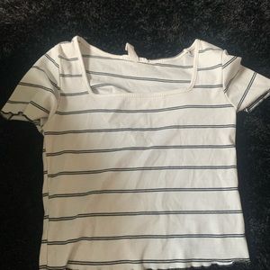 Striped white and black top!
